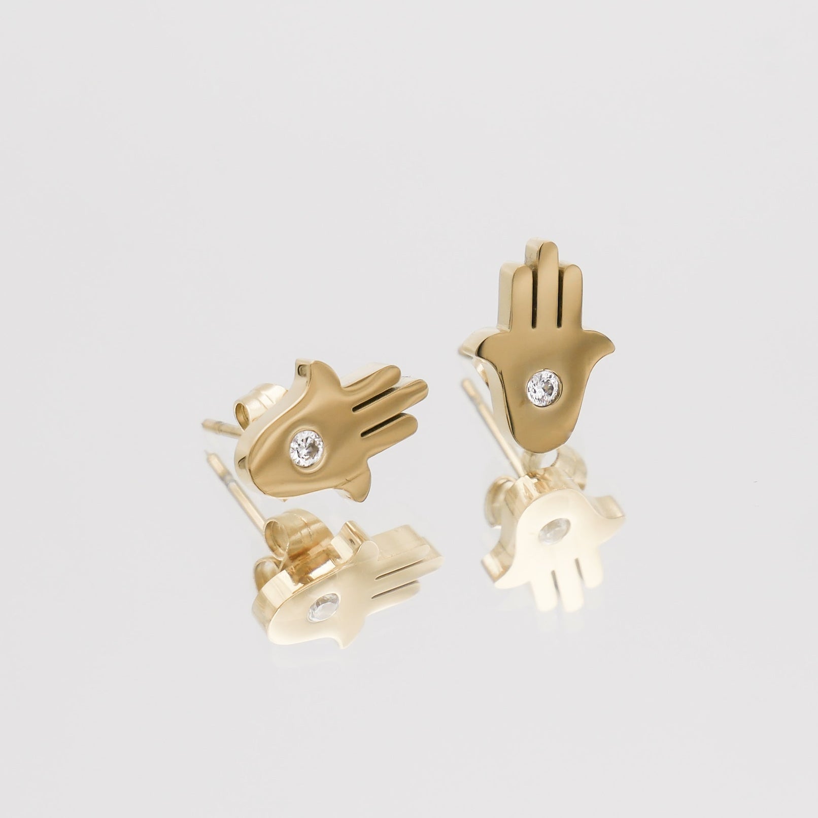 Amalie Hand of Hamsa Stud Oorbellen