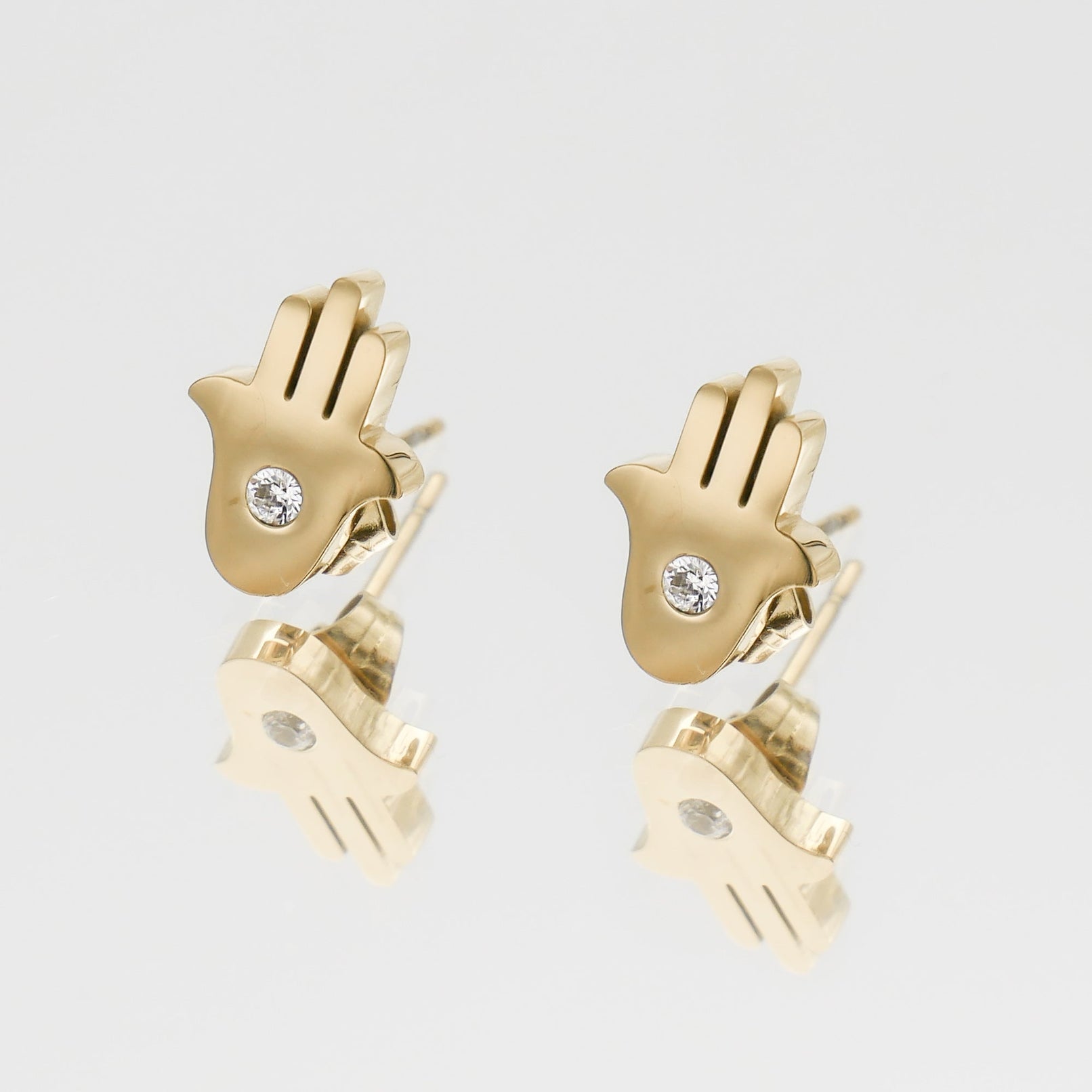 Amalie Hand of Hamsa Stud Oorbellen