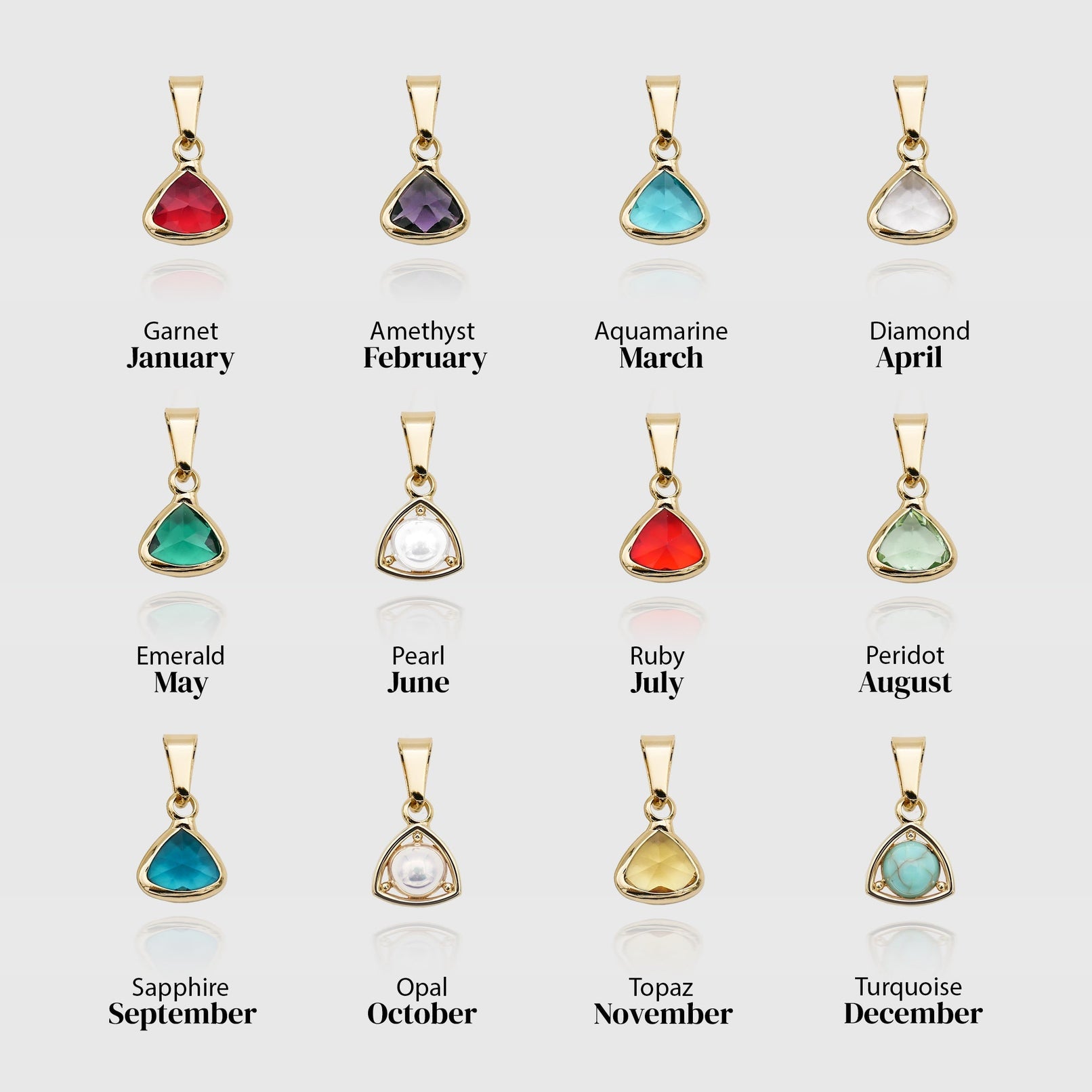 Initiaal & Geboortesteen Ketting
