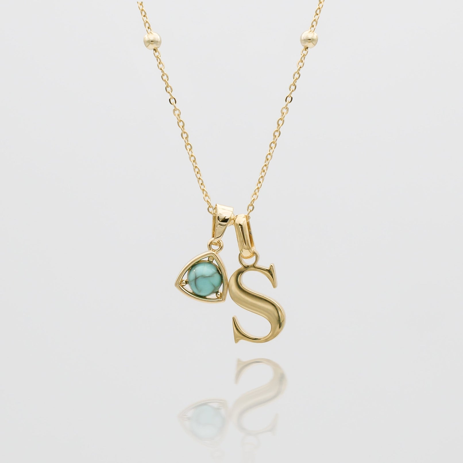 Initiaal & Geboortesteen Ketting