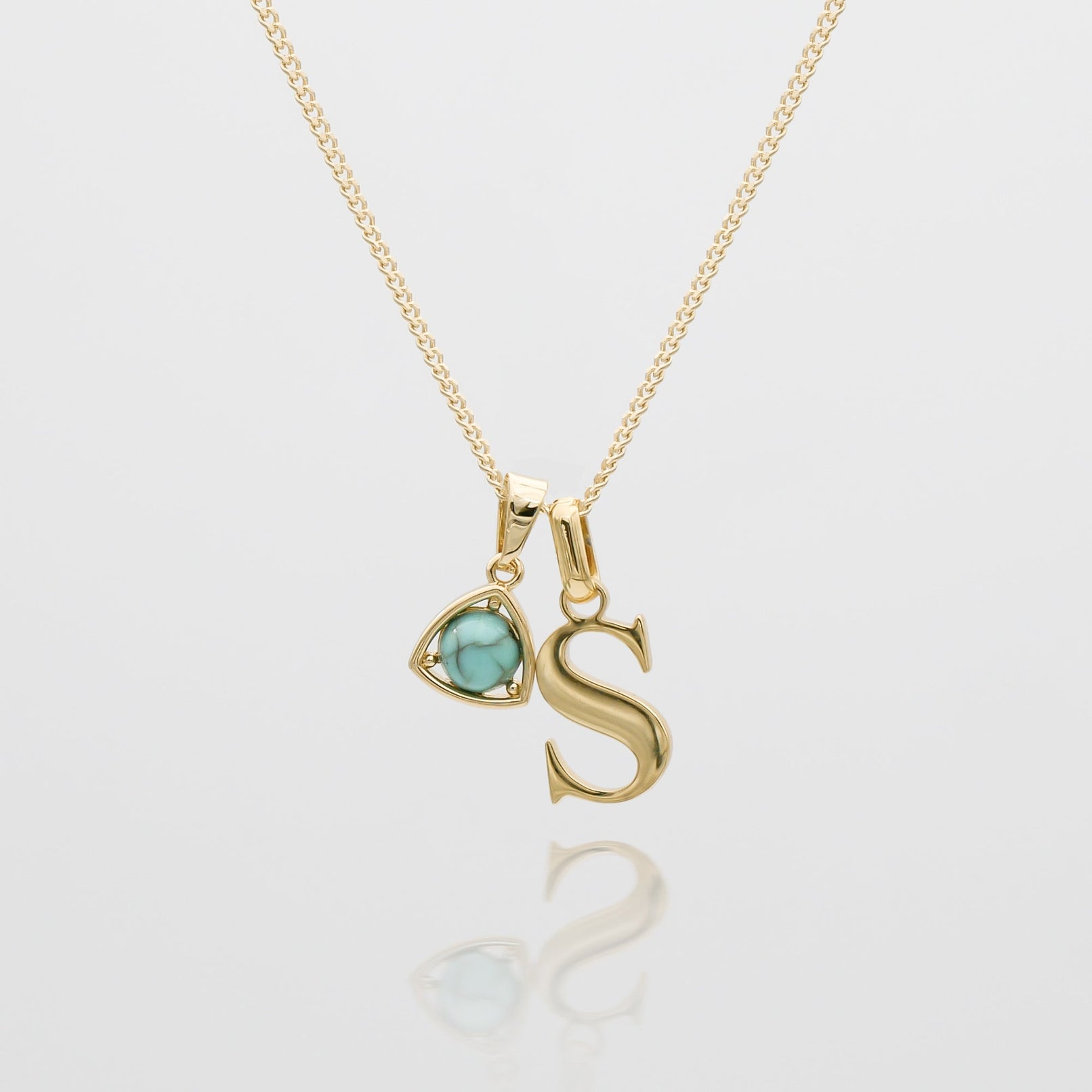 Initiaal & Geboortesteen Ketting