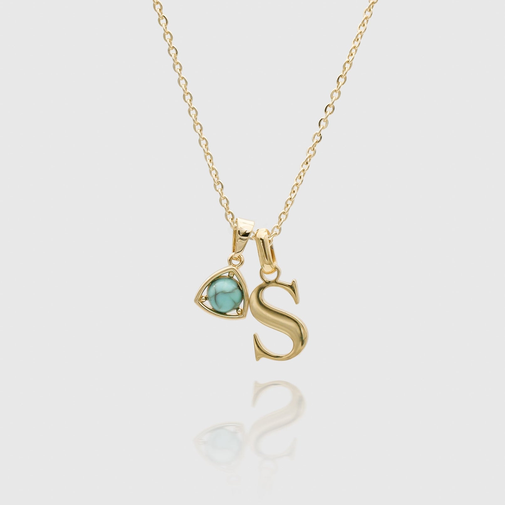 Initiaal & Geboortesteen Ketting