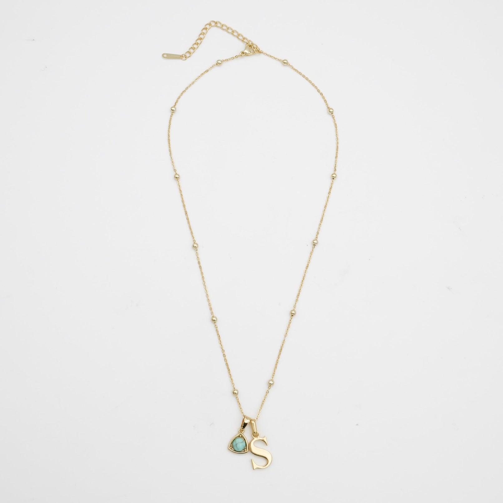 Initiaal & Geboortesteen Ketting