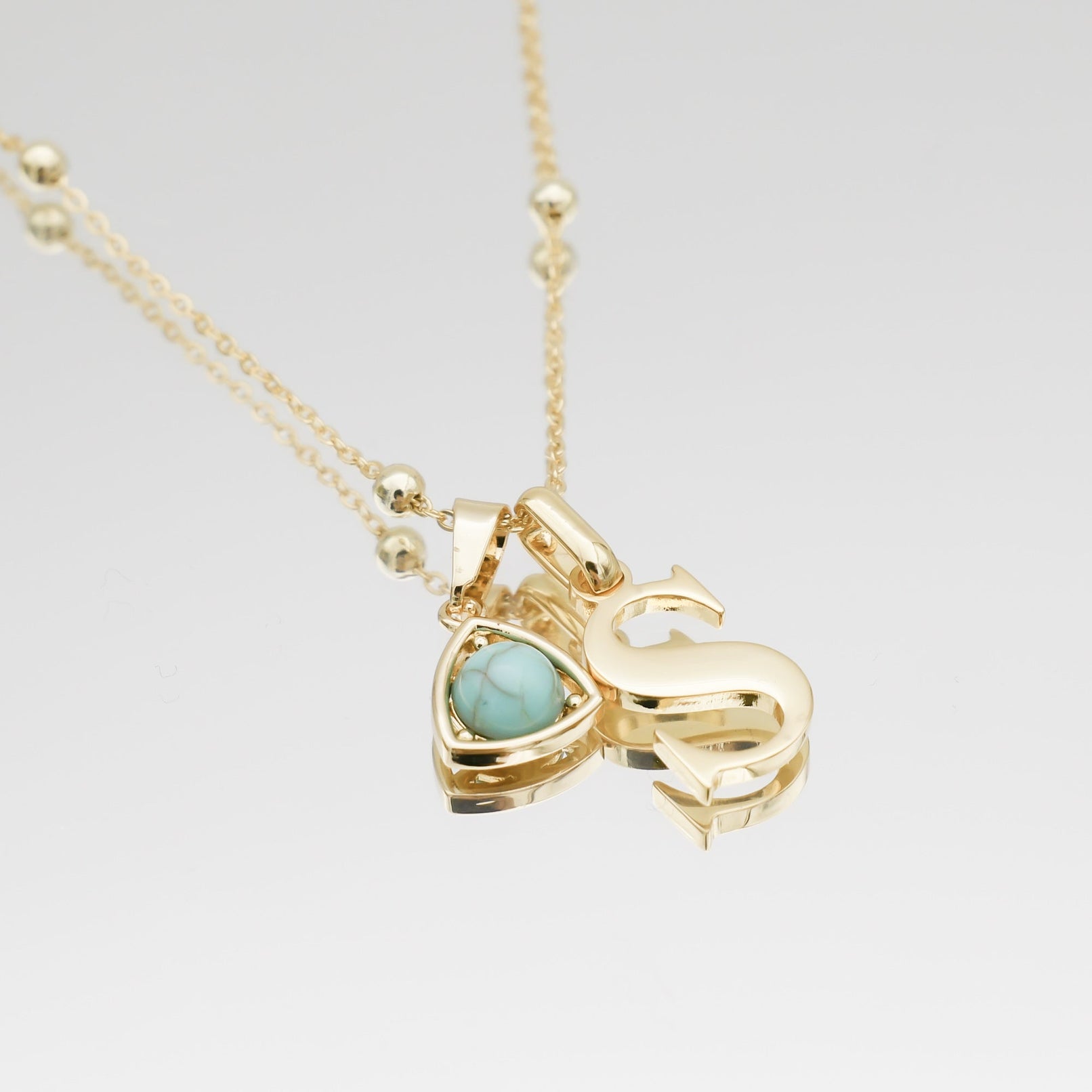 Initiaal & Geboortesteen Ketting