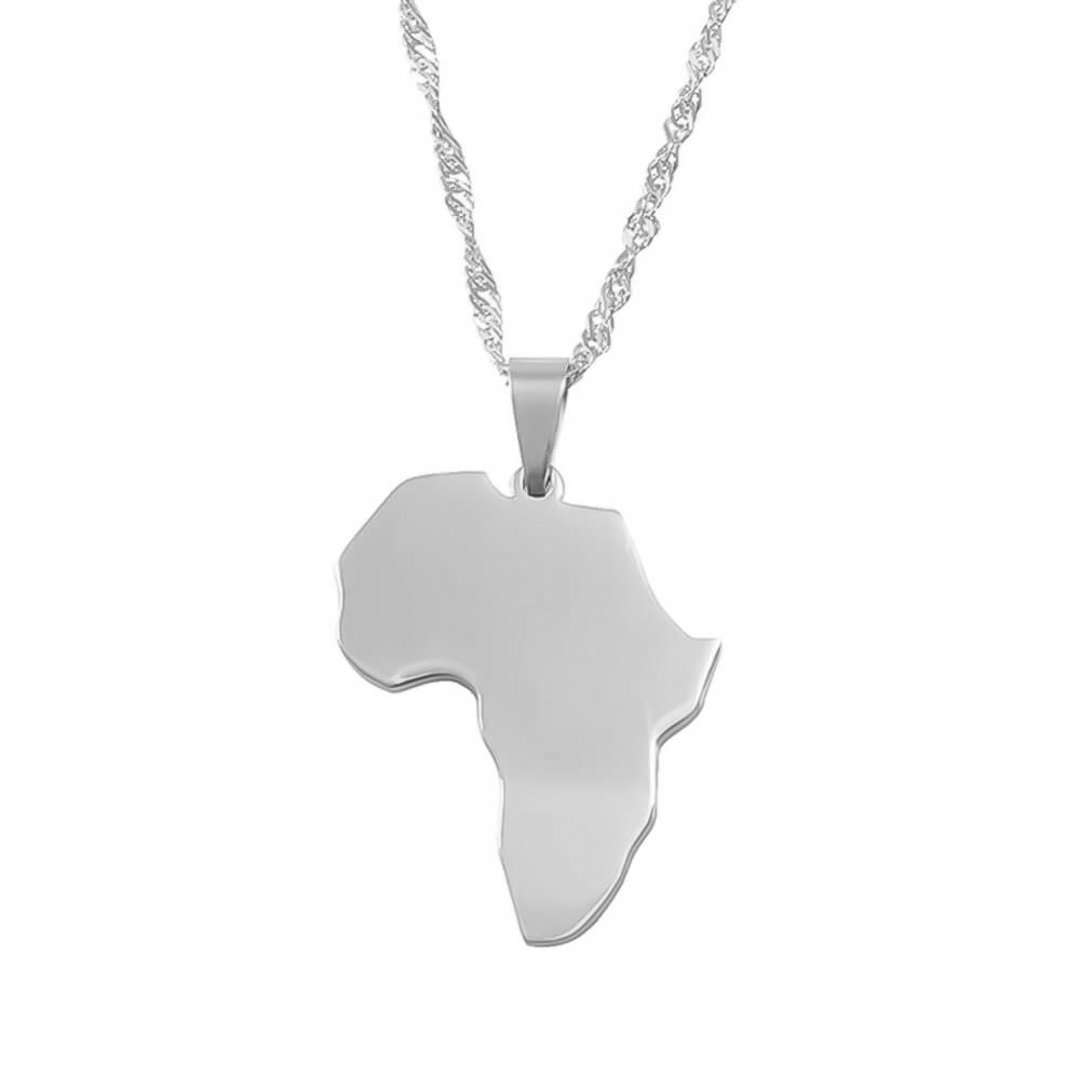 Afrika zilver gevulde ketting