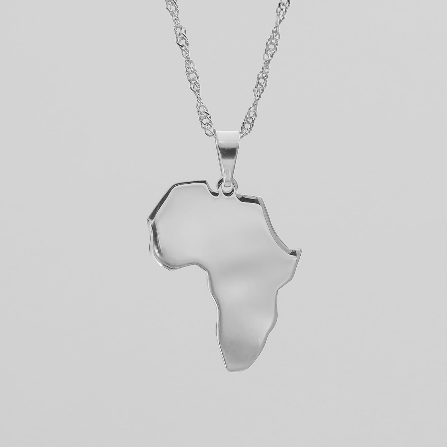 Afrika zilver gevulde ketting